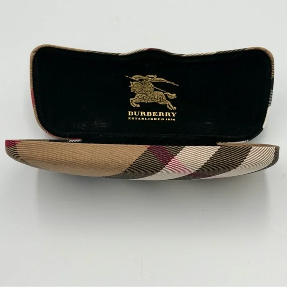 BURBERRY Classic Nova Check Plaid Clam Shell Hard EyeGlass Sunglass Case only - Picture 6 of 12